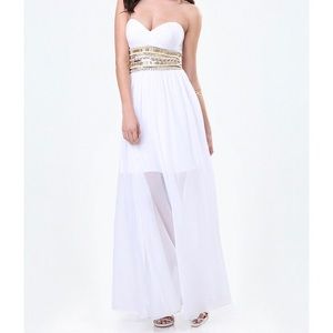 NWT Bebe sweetheart embellished gown